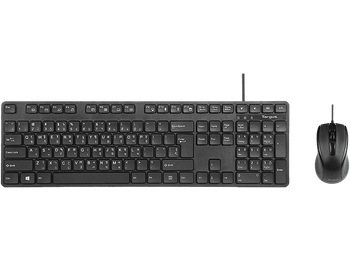 Pack Teclado + Ratón - Targus AKM622ES, Cable, Plug&Play, 108 teclas, Negro