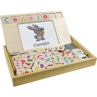 lexibook bio toys escuela de palabras bilingue inglesespanol juego de madera