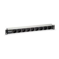 equip 333292 regleta aluminio 9 tomas para rack 1u 19