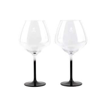 Juego de copas en cristal transparente
