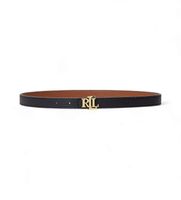 lauren ralph lauren para mujer 412912038001 cinturon reversible de piel con logotipo negro l marron casual