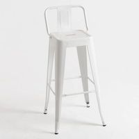 dudeco taburete leeds con respaldo blanco