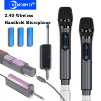 microfono de mano inalambrico de 24g microfono recargable kits multimicrofono para karaoke fiesta en vivo espectaculo reunion