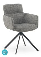 pack 4 sillones tapizados tweed verde