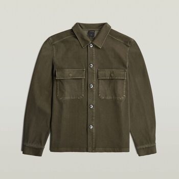 G-Star Raw Chaquetas D30657-E161 WASHED HB OVERSHIRT-J313 BLACK OLIVE para hombre