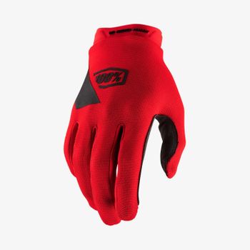 100% Ridecamp Youth Race Gloves - Red Medium