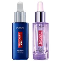 loreal paris serum acido hialuronico y serum retinol laser revitalift
