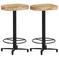 taburetes de cocina 2 unidades madera maciza de mango 66 cm vidaxl