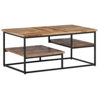 mesa de centro teca reciclada maciza 90x50x39 cm vidaxl