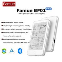 reproductor de mp3 e-ink famue bf01 de 64 gb y lector txt pantalla respetuosa con los ojos altavoz externo grabadora para estudiantes regalo de ano nuevo