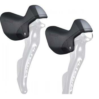SHIMANO | Cubremanetas ST-6800-5800-4700 - Juego Gomas Apoyamanos SHIMANO Ultegra ST-6800/5800 Compatible con mandos Shimano ST-6800 y ST-5800 mecánicos 11v