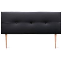 cabecero de polipiel con botones 145x105cm con patas camas 135140 - negro