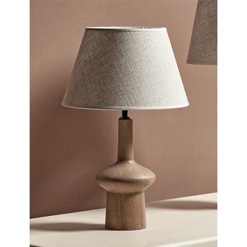 Lampara Sobremesa Hera Madera Nat. Toffee 47 Cms. 35dx47 Cms