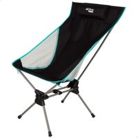 silla plegable camping ultracompacta con cojin 16x14x60 cm negro