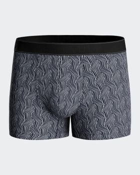 Boxer de punto de hombre estampado en algodón