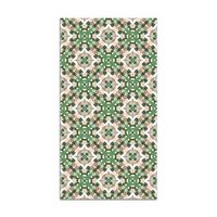 panorama alfombra vinilica azulejo oriental verde 80x300 cm