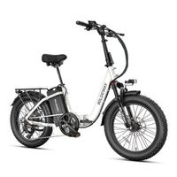 bicicleta electrica plegable de cuadro bajo wildeway fw11s 48 v 35 ah fat bike de 20 blanca