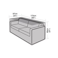 funda sofa 2-3 plazas pequeno 87 x 173 x 69cm easy-cover