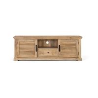mueble televisor con 2 puertas y 1 cajon en madera maciza de mango