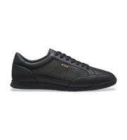 boss para hombre 50574126 zapatillas de piel nitan low negro 41 plano cordones casual