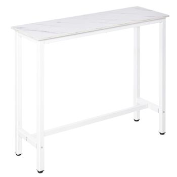 Mesa de bar 120x40x100 cm blanco