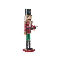 figurita decorativa navidad de cascanueces de madera de pino con boca que se abre hecha a mano rojo rodsjon