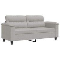 sofa de 2 plazas de tela de microfibra gris claro 140 cm vidaxl