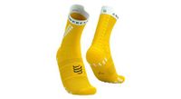 calcetines compressport pro racing v4 0 trail amarillo blanco