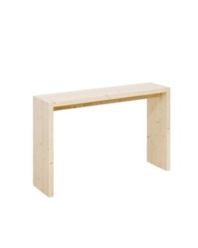 Consola de madera maciza en tono natural de 120x80cm