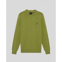 lyle  scott jersey kn2136v cotton crew-y123 shrub green para hombre