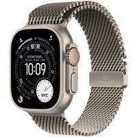 apple watch ultra 3 gpscellular 49mm titanio natural pulsera milanese loop titanio natural grande
