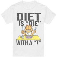 garfield camiseta diet is die with a t para hombre