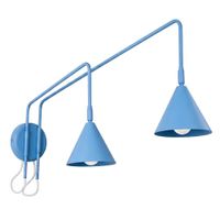aplique de pared azul claro acero alt 30 cm
