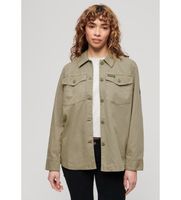 superdry para mujer w4010424a sobrecamisa militar marron verdoso m casual verde algodon manga larga