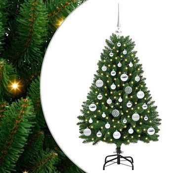 Árbol De Navidad Artificial Verde 120 Cm Pvc Y Metal Vidaxl