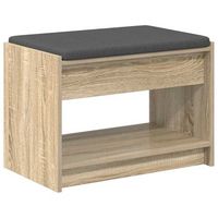 banco de entrada roble sonoma 63 x 38 x 45 cm vidaxl