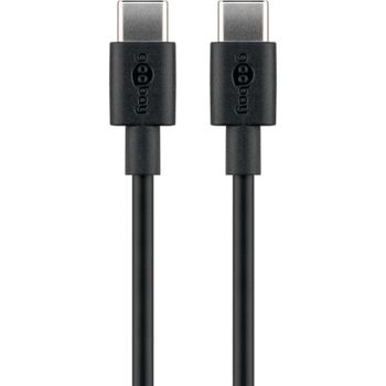 Cable USB-C a USB-C 0,5 m Goobay 66316 USB 2.0 Negro