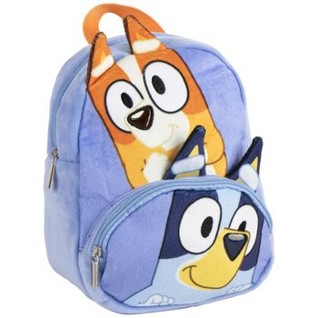 Dessins Animés Mochila Mochila Guardería de Peluche con Bolsillo Azul para niño