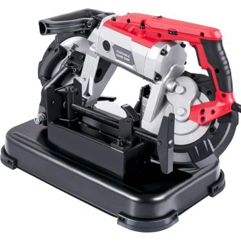 SucceBuy-sierra de cinta portátil, capacidad de corte de 5 pulgadas, velocidad Variable inalámbrica, Motor de 10Amp, sierra de cinta de corte profundo para barras de refuerzo de tubos de madera y