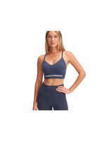 sujetador deportivo de fitness under armour vanish seamless low mujer gris