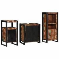 juego de muebles de bano 3 pcs madera solida recuperada vidaxl