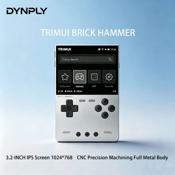 TRIMUI Brick Hammer, Consola de Juegos Portátil con Pantalla IPS de 3.2'', Cuerpo de Metal CNC, Juegos Retro, Sistema Linux, Videojuegos