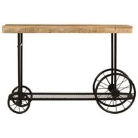mesa consolarmesa de entradarmesa auxiliar madera maciza de mango y hierro 112x36x76 cm