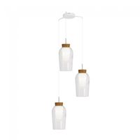 lampara colgante nora madera 3 luces