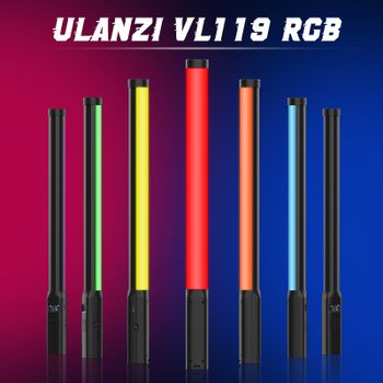 Ulanzi VL119 - Barra de Luz LED RGB Portátil de 19.68 Pulgadas, CRI 95+, 2500K-9000K, Lámpara de Estudio para Fotografía