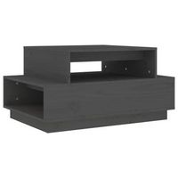 mesa de centrormesa auxiliarrmesa de cafe madera maciza de pino gris 80x55x405 cm