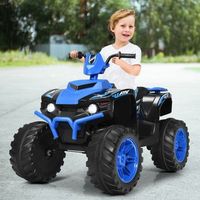 cuatriciclo electrico atv para ninos coche montable de bateria marcha adelante atras velocidad alta baja con musica luces led azul