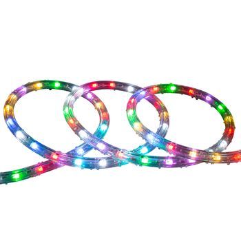 Manguera Led Redonda 220v Ac 36 Led/m Rgb Ip65 Corte 100 Cm A Medida Rgb 25 M