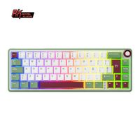 teclado mecanico con cable rk r65 royal kludge 66 teclas 65 de junta teclado para juegos intercambiable en caliente retroiluminado rgb con teclas mda pbt