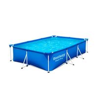 piscina desmontable rectangular bestway splash fp de pvc azul 400x211x81 cm con depuradora incluida tipo i de 1249 lh y capacidad 5700 l para jardin